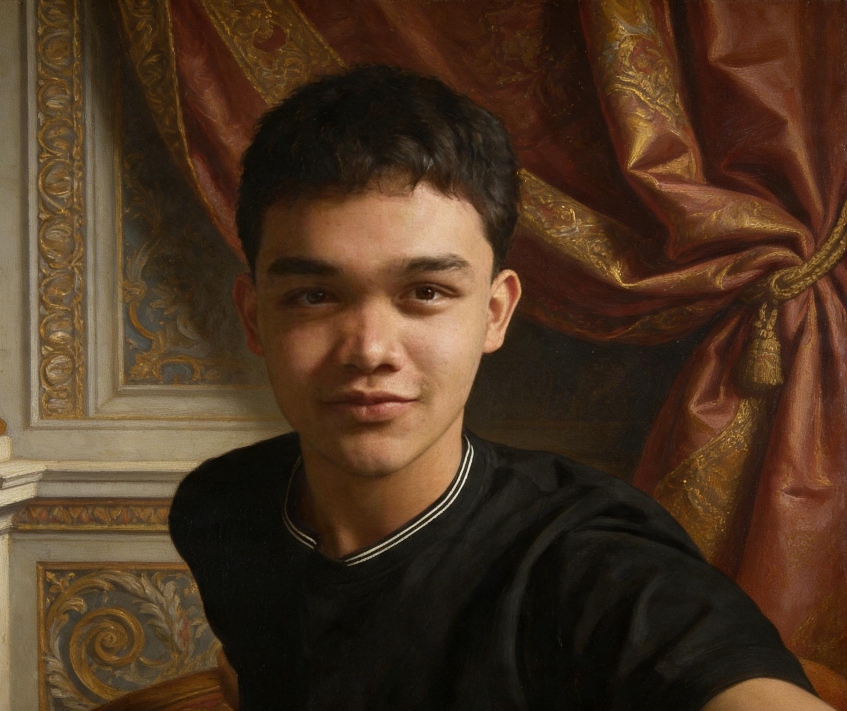 Renaissance-style portrait of the author