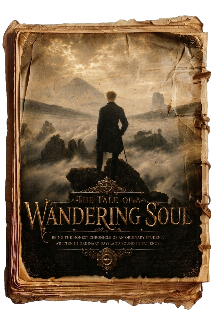 Manuscript frontispiece — The Tale of a Wandering Soul